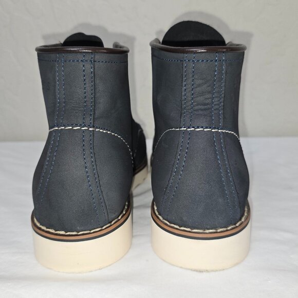 Schnee ELM Italian Collection Women’s Blue Nubuck 6" Moc Toe Lace Up Boots Sz 40 - Picture 8 of 10
